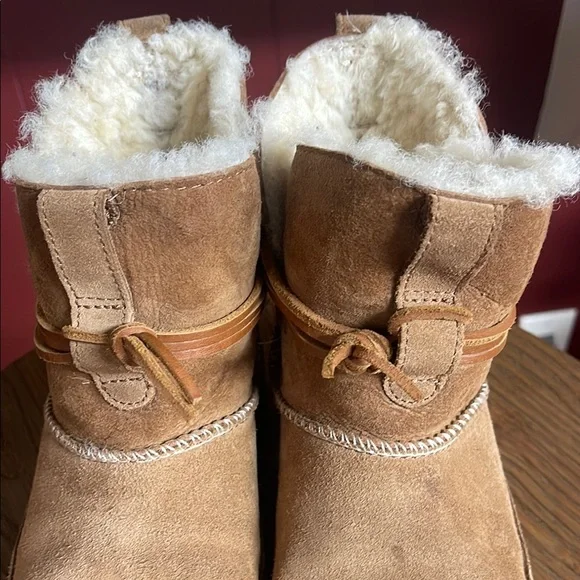 UGG Tan Ankle Boots with Plush Fleece Lining - Picture 15 of 15